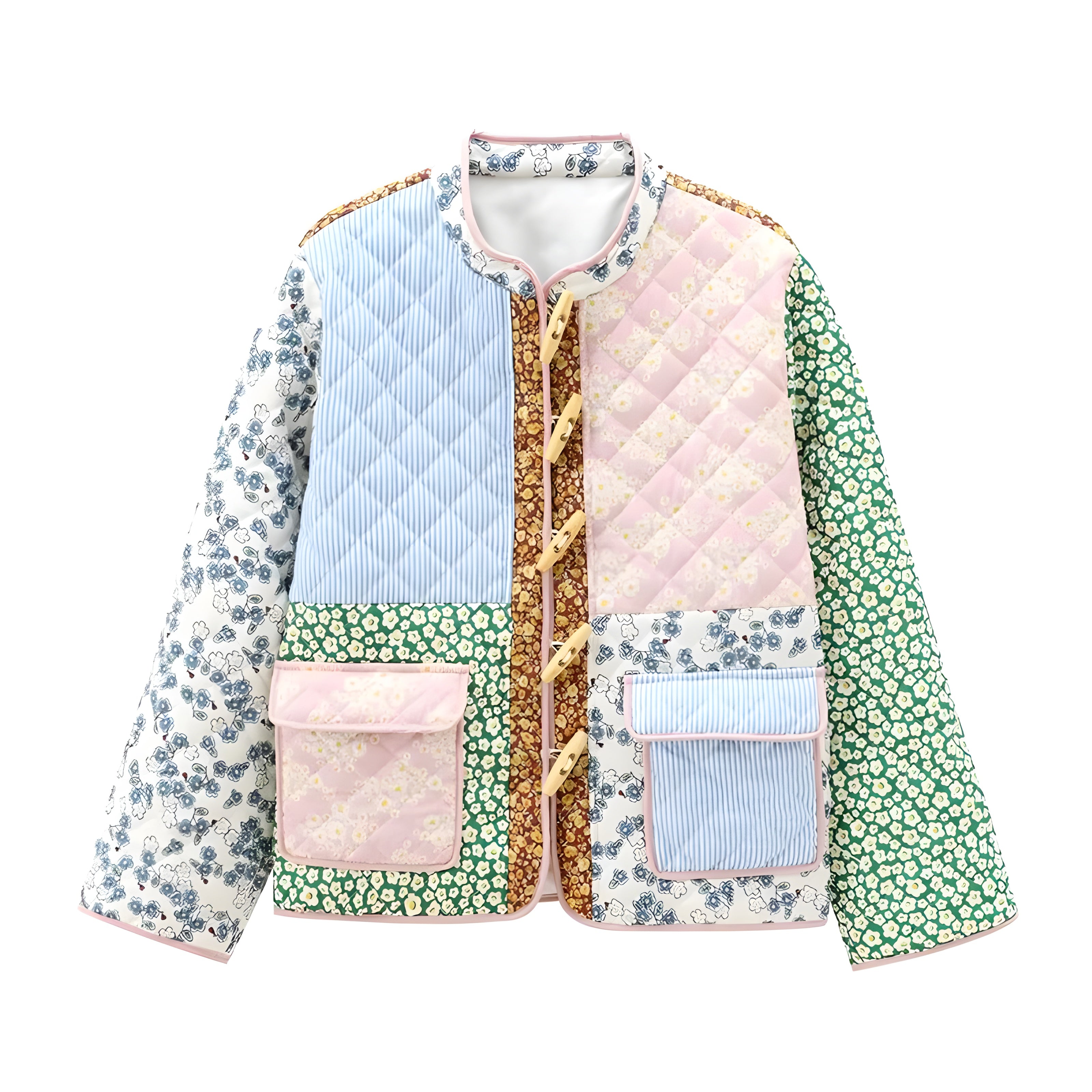 BOHO FLORAL PATCHWORK COAT