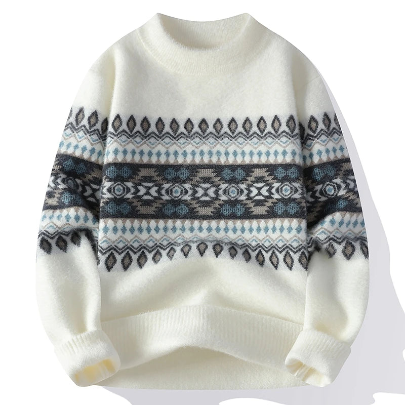 NORDIC PATTERN KNIT SWEATER