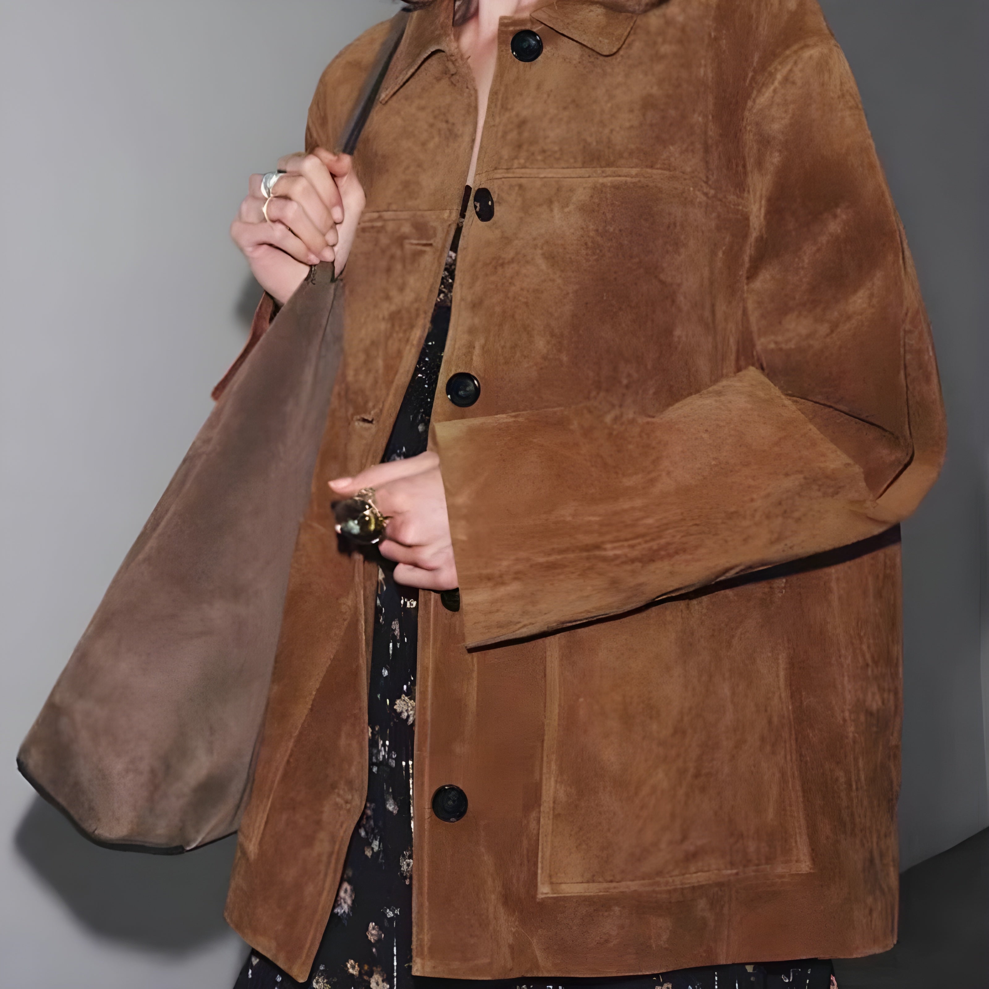 VINTAGE SUEDE BUTTON JACKET