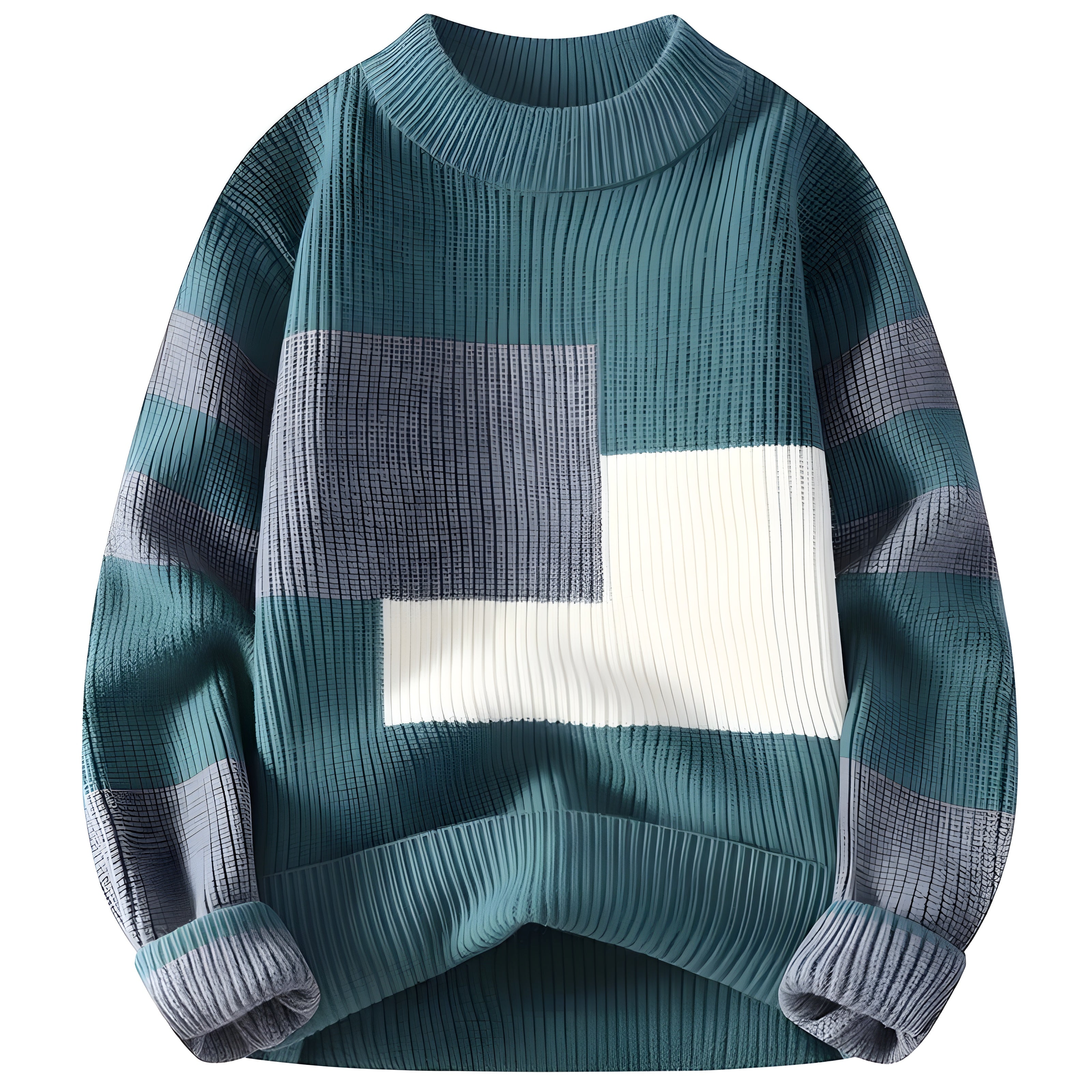 MODERN ABSTRACT KNIT SWEATER