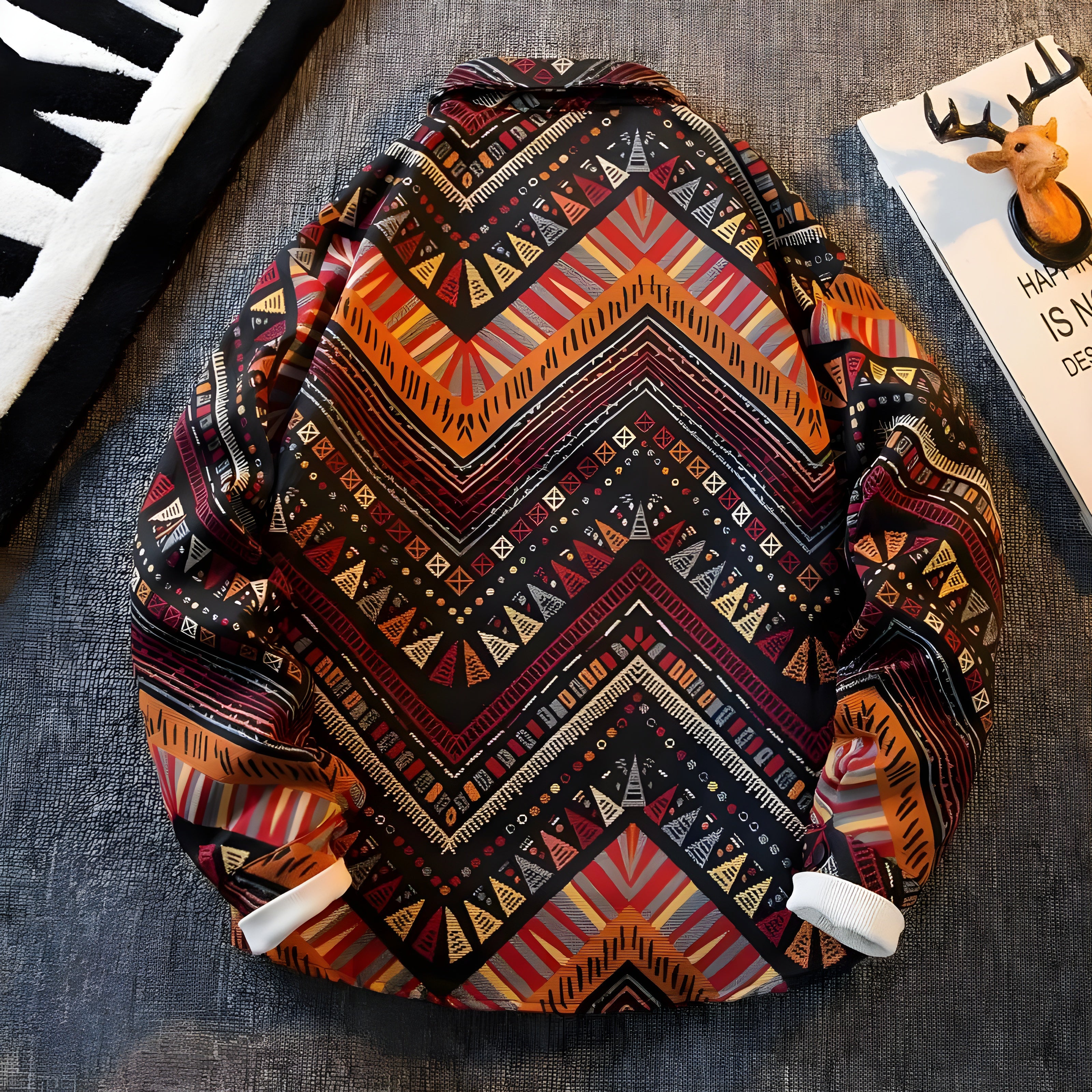 BOHO CHEVRON PRINT JACKET